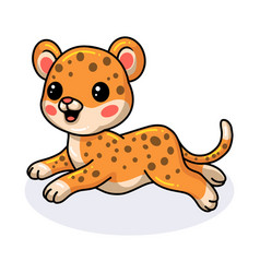 Cute Baby Leopard Cartoon Running