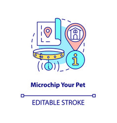 Microchip Pet Concept Icon