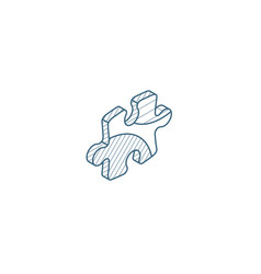 Puzzle Part Jigsaw Piece Solution Isometric Icon