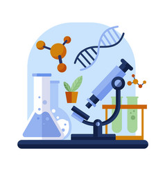 Flat Design Biotechnology Concept