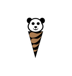 Ice Cream Panda Logo Design