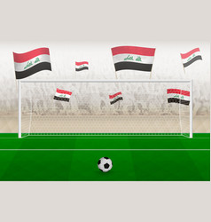 Iraq Football Team Fans With Flags Of