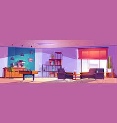 Office Breakout Room Zone Cartoon Design