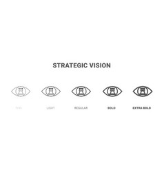 Strategic Vision Icon Thin Regular Bold And More