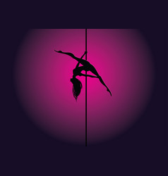 Pole dance kim position Royalty Free Vector Image