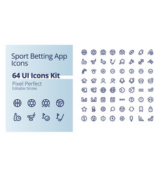 Sport Betting App Pixel Perfect Linear Ui Icons