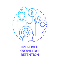 Improved Knowledge Retention Blue Gradient