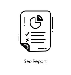 Seo Report Doodle Semi Solid Icon Design Illu