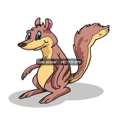 Cute Numbat Animal Mascot Smiling