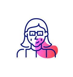 Nice Smiling Old Lady In Glasses Pixel Perfect