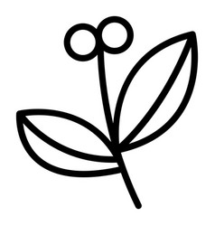 Food Oregano Icon Outline Leaf Herb