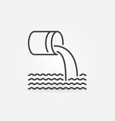 Waste Water Concept Icon In Outline Style