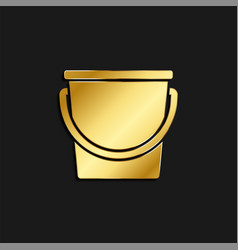 Bucket Ice Gold Icon Golden