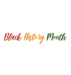 Black History Month Text Lettering Logo