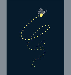 Firefly Flying With Trail Clipart