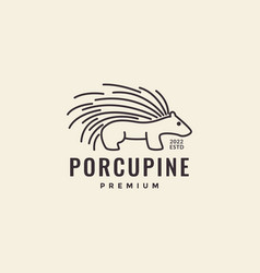 Line Porcupine Art Logo Design