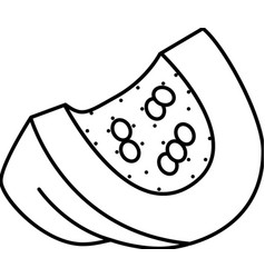 Piece Pumpkin Seeds Line Icon