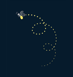 Firefly Flying With Trail Clipart Fireflies