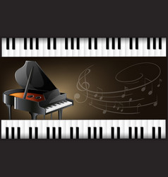 Grand Piano With Keyboards And Musicnotes