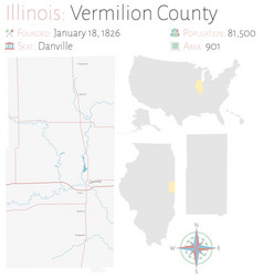 Map Of Vermilion County In Illinois