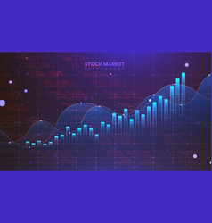 Stock Market Graph Is In Gold Color For Business