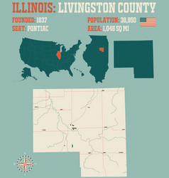 Map Of Livingston County In Illinois