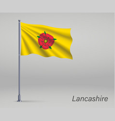 Waving Flag Lancashire - County England