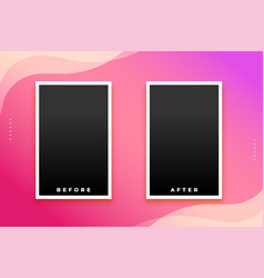 Comparison Before And After Photo Frame Gradient