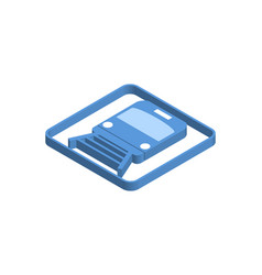 Train Blue Isometric Icon