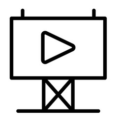 Video Film Banner Icon Outline Cinema