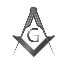 Black Iron Masonic Square And Compass Symbol