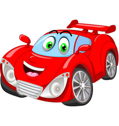 Funny red car for you design Royalty Free Vector Image