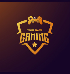 Gaming Golden Badge Logo