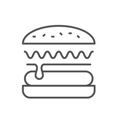 Hamburger Or Fast Food Line Icon