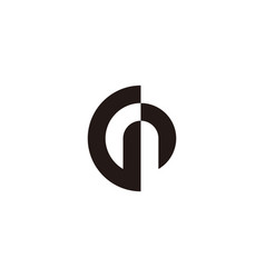 Letter G And N Geometric Symbol Simple Logo