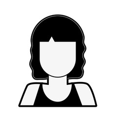 Woman Avatar With Short Hair Portrait Icon Image