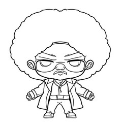 Afro Girl Coloring Page