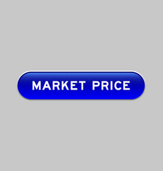 Blue Color Capsule Shape Button With Word Market