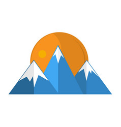 Mountain Logo With Full Moon