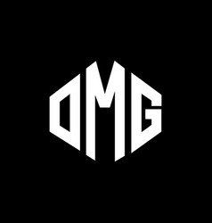 Omg Letter Logo Design With Polygon Shape