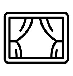 Theater Car Icon Outline Screen Auto