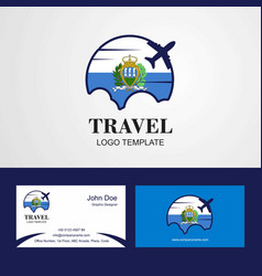 Travel San Marino Flag Logo And Visiting Card