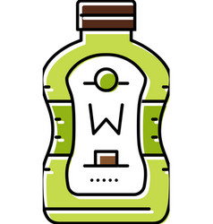 Wasabi Bottle Sauce Food Color Icon