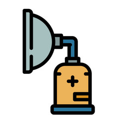 Anesthesia Oxygen Mask Icon Color Outline