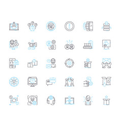 Patron Advocacy Linear Icons Set Support