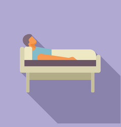 Person At Hospital Bed Icon Flat Health