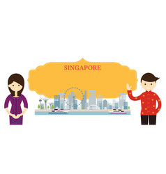 Singapore Landmarks People Traditional Clothing