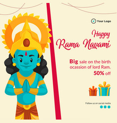 Banner Design Of Happy Ram Navami Sale