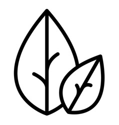 Botanical Oregano Icon Outline Leaf Herb