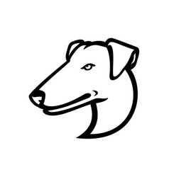 Head Smooth Fox Terrier Mascot Side View